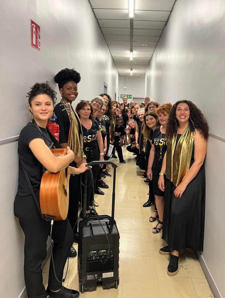Gospel Fusion en coulisse avant un concert